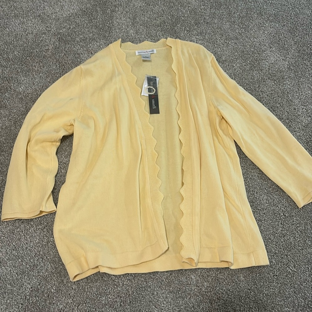 NWT yellow cardigan M